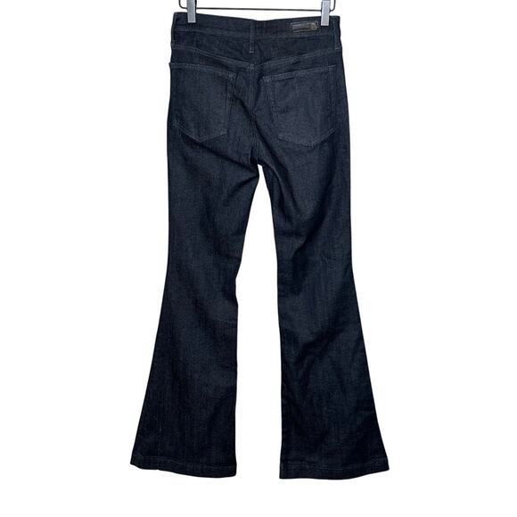 AG Adriano Goldschmied NWT Dark Blue Flare Jeans Mid Rise Bohemian Indie 27 - Picture 2 of 11